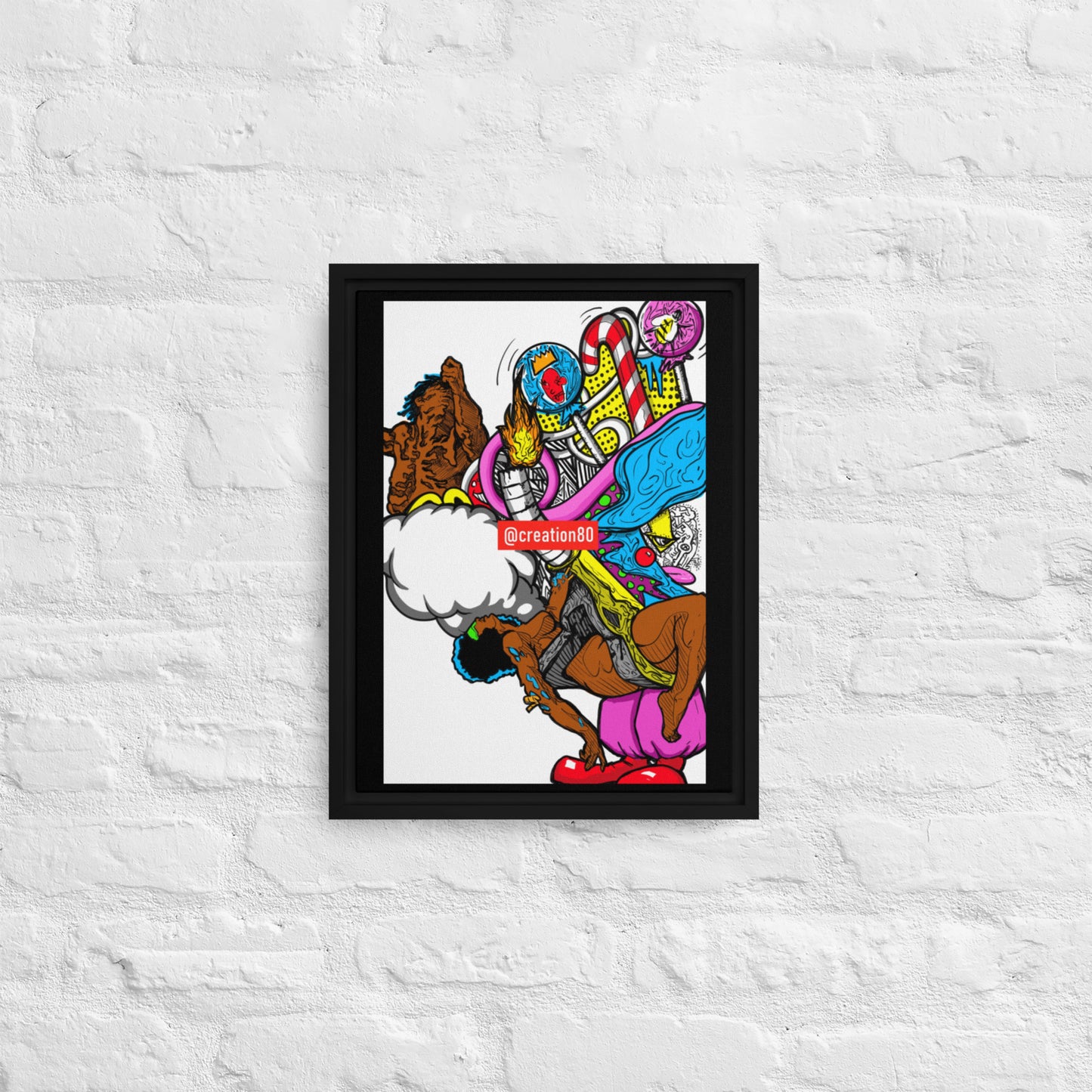 Creation80 Civilization Framed canvas